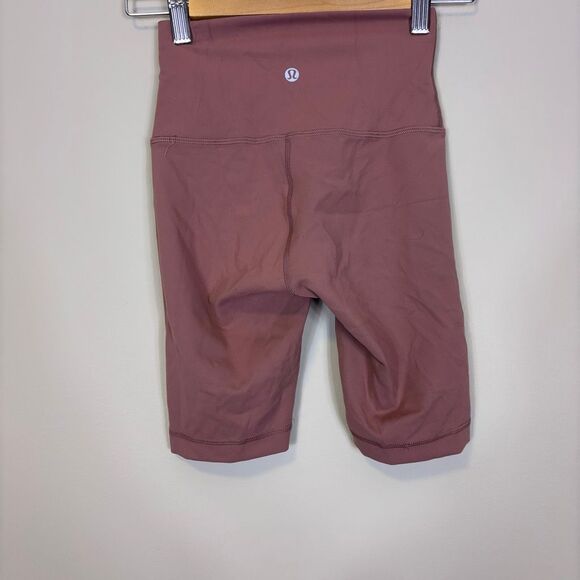 Lululemon Dusty Pink High Waisted Spandex Biker Shorts 2 - Picture 2 of 4